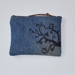 Cosmetics bag pouch clutch organizer floral design